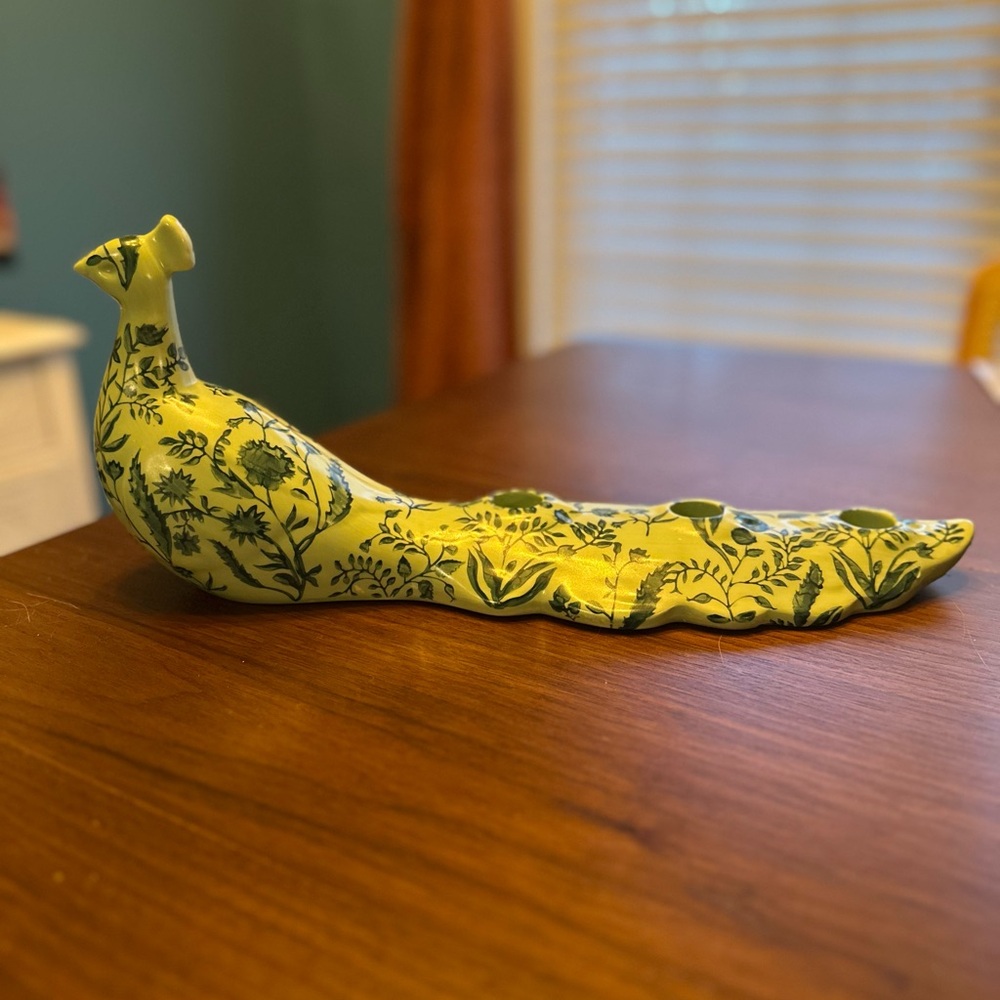 Anthropologie Peacock Candle Holder